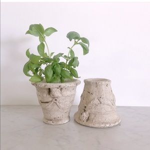 Weathered plant pots